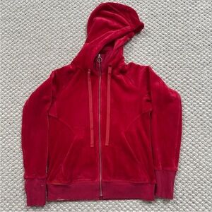 Athleta Red Hooded Sweatshirt